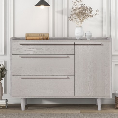 Solid wood deals gray dresser