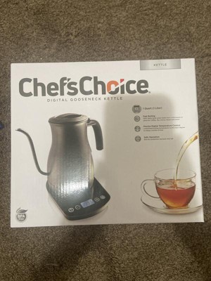 Chef'schoice Electric Gooseneck Pour Over Kettle With Digital Touchscreen  Control, 1 Liter Capacity, In Brushed Stainless Steel (ktcc1lss13) : Target