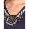 Women's Embellished V-Neck Fenella Top Tunic - White Mark - 2 of 3