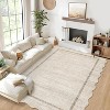 coucheta Washable Scalloped Area Rugs, Multi-size Modern Stain-Resistant Soft Low Pile Non-Slip Farmhouse Accent Carpet, for Living Room, Bedroom - 4 of 4