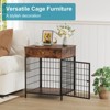 Wooden Dog Kennel Crate Furniture Side Table / End Table with Drawer for Small Dogs - 3 of 4