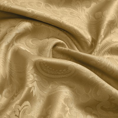 Caiden Gold Jacquard Damask Rectangle Tablecloth 60" x 144"