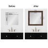Amanti Art Mirror Makeover Bathroom Mirror Frame Border Kit - Fully Assembled Peel and Stick Frame - Mirror NOT Included - Wildwood Brown Narrow Trim - 4 of 4