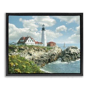 Stupell Industries Portland Lighthouse Peninsula Scene, 21" x 17" - 1 of 4