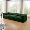 DOMETOUR Green Chenille 3-Seater Sofa with Storage, Cylindrical Backrest & Armrests, Contemporary Fabric Couch - 2 of 4