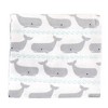 Hudson Baby Infant Boy Cotton Flannel Receiving Blankets Bundle, Gray Whale, One Size - image 2 of 2