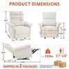 Small Manual Recliner Chair for Adults with Fabric Upholstery, Rocker Recliner Chair for Nursery, Single Recliner Sofa for Small Spaces-Koiai - 3 of 4