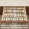 Bamboo Spice Drawer Organizer, Expandable 4 Tier Spices Rack for Cabinet Drawer,(Jars Not Included, From 12" to 23" Wide) - 4 of 4