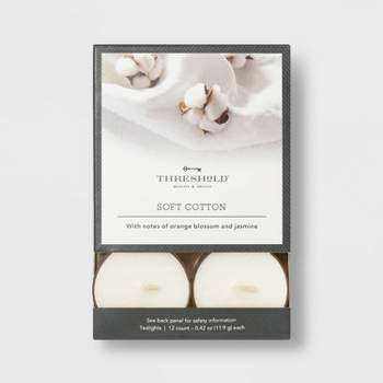 12pk Tealight Cotton Candles - Threshold™