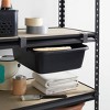 Undershelf Rail Storage Kit - Brightroom™: Steel Shelf Dividers, Black Utility Shelf Parts, 8-Piece Set - 2 of 3