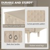 Modern 4-door Sideboard with Convex Pattern Doors and 2 Silver Handle - 4 of 4