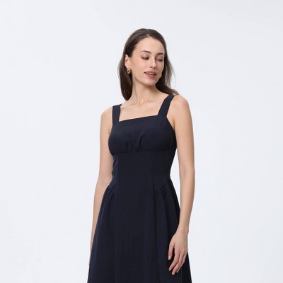 Женские платья A New Day Women's Midi Dress - A New Day™ Navy Blue XXL — фото 4
