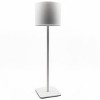 National Brand Portable and Rechargeable LED Touch Lamp with Circular White Metal Shade - 3 of 3