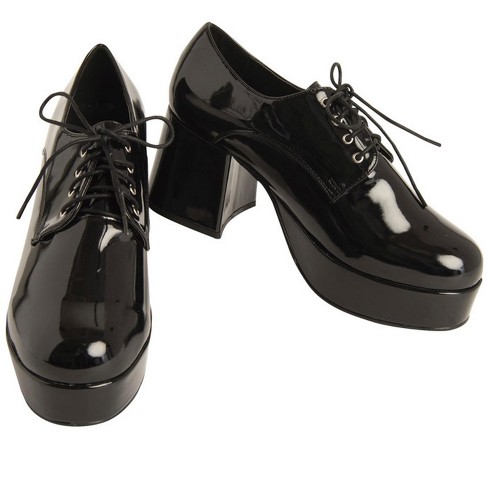 Rubies Men's Black Platform Shoes (10/11)