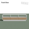 Famapy White TV Cabinet Open Shelf 3 Drawer - 4 of 4