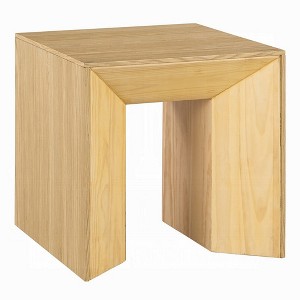 Royal Hampton Side End Table, Natural Brown Wood Frame, Square 24 Inch Top - 1 of 4