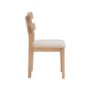 Darden Ladder Back Upholstered Dining Side Chair Natural - Powell: Solid Wood, Gray Cushion, Set of 2 - 4 of 4