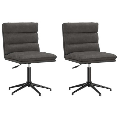 vidaXL Dining Chair Set of 2 Black