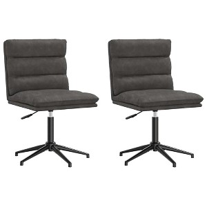 vidaXL Dining Chair Set of 2 Black - 1 of 2