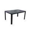 Sapphtopaz Patio Outdoor Table Aluminum Patio Dining Table Outdoor Dining Table Picnic Table with Woven Accents for Garden, Yard, Lawn, Patio - 2 of 4