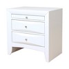 Royal Hampton 3 Drawer Wood  Nightstand By Ireland, White - 2 of 4