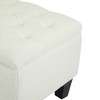Lyngins Tufted Storage Ottoman Bench with Rubber Wood Legs, Upholstered Ottoman with Storage, Entryway Bench with Soft-Close Hinges, Foot Stool - 4 of 4