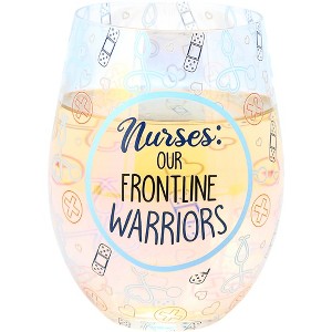 Pavilion Gift Company - Nurses - 18 oz Stemless Wine Glass - Drinkware - 1 of 4