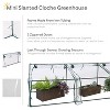 Sunnydaze Outdoor Portable Slanted Top Plant Shelter Mini Cloche Greenhouse with Zipper Doors - Clear - 2 of 4
