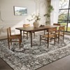 Washable Floral Medallion Living Room Rugs, Distressed Print Retro Accent Bedroom Carpet, Large Low Pile Dining Room Rugs - 4 of 4