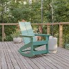 Flash Furniture Finn Modern Commercial Grade All-Weather 2-Slat Poly Resin Wood Rocking Adirondack Chair with Rust Resistant Stainless Steel Hardware - 2 of 4