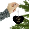 Lindenwood University Lions Logo Heart Love Wood Christmas Tree Holiday Ornament - 3 of 3