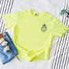 S.W.Smiley Plant Dreams Grow Joy Outline - Women's Garment Dyed Graphic T-Shirt - 2 of 4