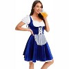 Clearlove Women's Dirndl Velvet V-Neck Ruffled Sleeve Dress Elegant Soft Velvet Holiday Party Dress - 3 of 4