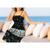 LA LEELA Women's Beach Summer Halloween Party Caribbean Pirate Knee Length Dress Flowy Tube Top Dresses for Women One Size Skull Crossbones, Black - 2 of 4