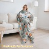 Catalonia Fleece Wearable Blanket with Sleeves and Foot Pockets, Micro Plush Wrap Sleeved Throw Blanket Robe, Super Fuzzy Cozy TV Blanket Throw, Gift - 3 of 4