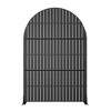 PexFix 72 in. x 47 in. Arched Outdoor Metal Privacy Screen Garden Fence in Black - 3 of 4