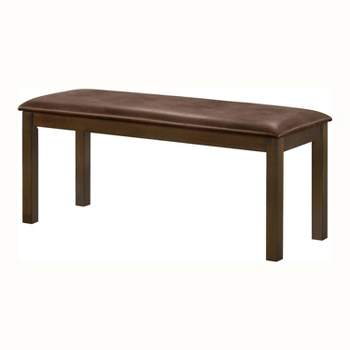 43" Coulter Padded Seat Bench Walnut/Brown - HOMES: Inside + Out
