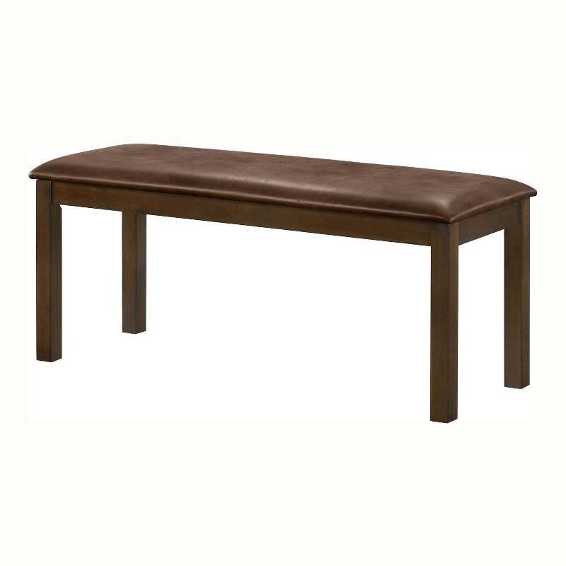 43&#34; Coulter Padded Seat Bench Walnut/Brown - HOMES: Inside + Out, 1 of 7
