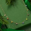 Ross-Simons Italian Multicolored Murano Glass Bead Charm Necklace in 14kt Yellow Gold - 2 of 4