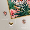 Art Remedy Tiger Hidden in Tropics Tropical Jungle Animals Wall Art Framed - 4 of 4