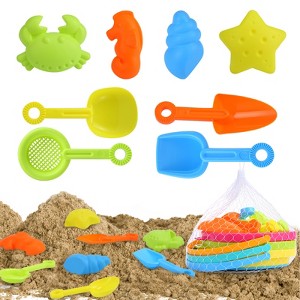 COZONY Collapsible Beach Toys Set with Sand Buckets Shovels and Molds for Kids Summer Travel - 1 of 4
