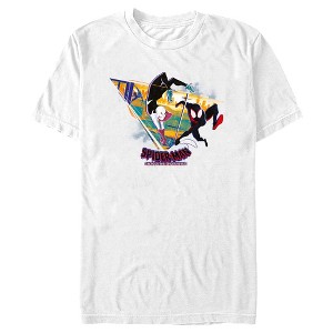 Men's Spider-Man: Across the Spider-Verse Miles Morales and Spider Gwen Logo T-Shirt - 1 of 4