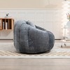 Soft Chenille Bean Bag Sofa with High Back and Memory Foam Filling,Comfortable 2-Seater Lounger-Baofuwish - 3 of 4