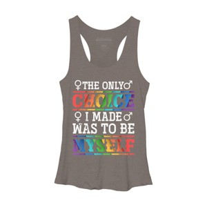 Adult Design By Humans LGBTQ+ I Was Made to Be Myself By KangThien Racerback Tank Top - 1 of 2
