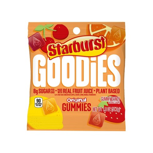 Starburst Goodies Original Plant-based Fruit Gummy Candy - 1.8oz : Target