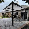 PURPLE LEAF Louvered Pergola Outdoor Aluminum Pergola with White Adjustable Rainproof Roof Grey Frame Hardtop Gazebo for Patio Deck Garden - 2 of 4