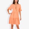 Anna-Kaci Women's Ruffle Sleeve Tiered Dress With Button And Tassel Detail - 4 of 4