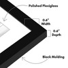 Americanflat 16x22 Picture Frame with Polished Plexiglass - Set of 2 - Use as 12x18 Frame with Mat or 16x22 Frame Without Mat - Black - 3 of 4