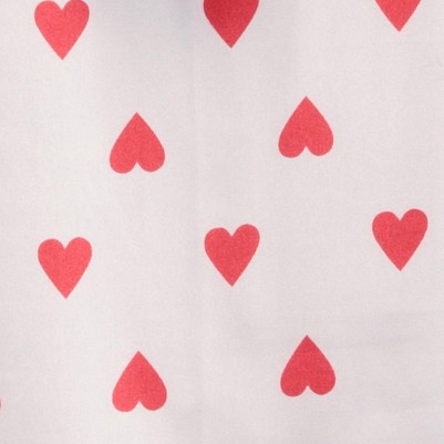satin simple heart
