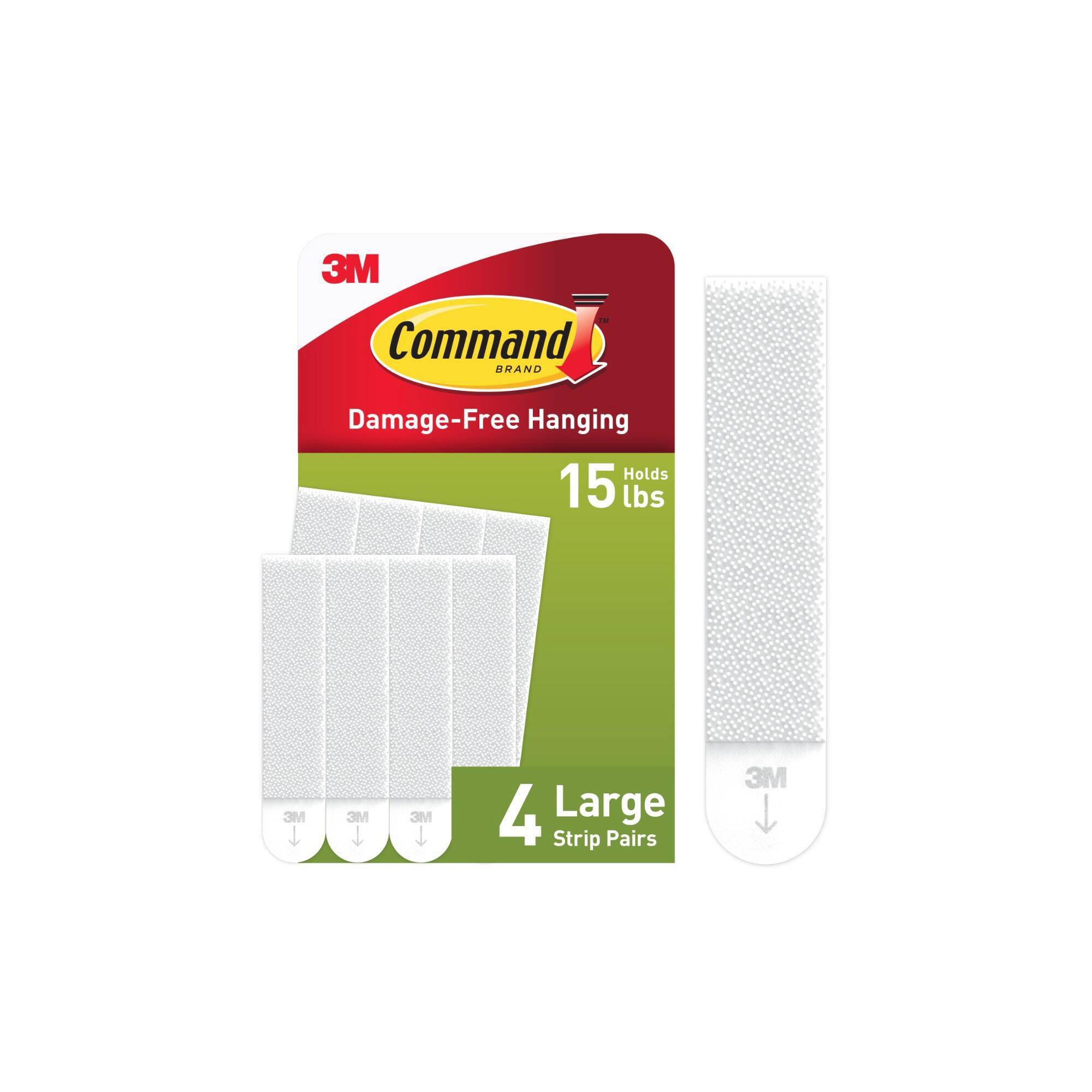 Command Large Picture Hanging Strips White: Adhesive Strips for Art & Office, Plastic, No Choking Hazard